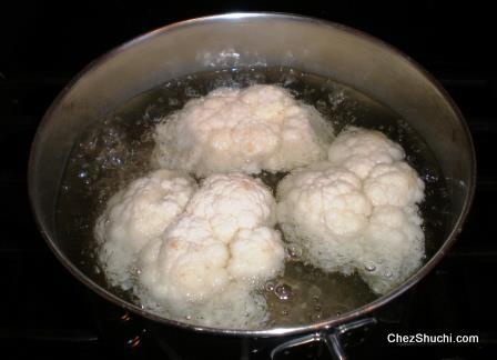 cauliflower blanching